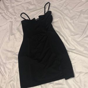 black mini dress
